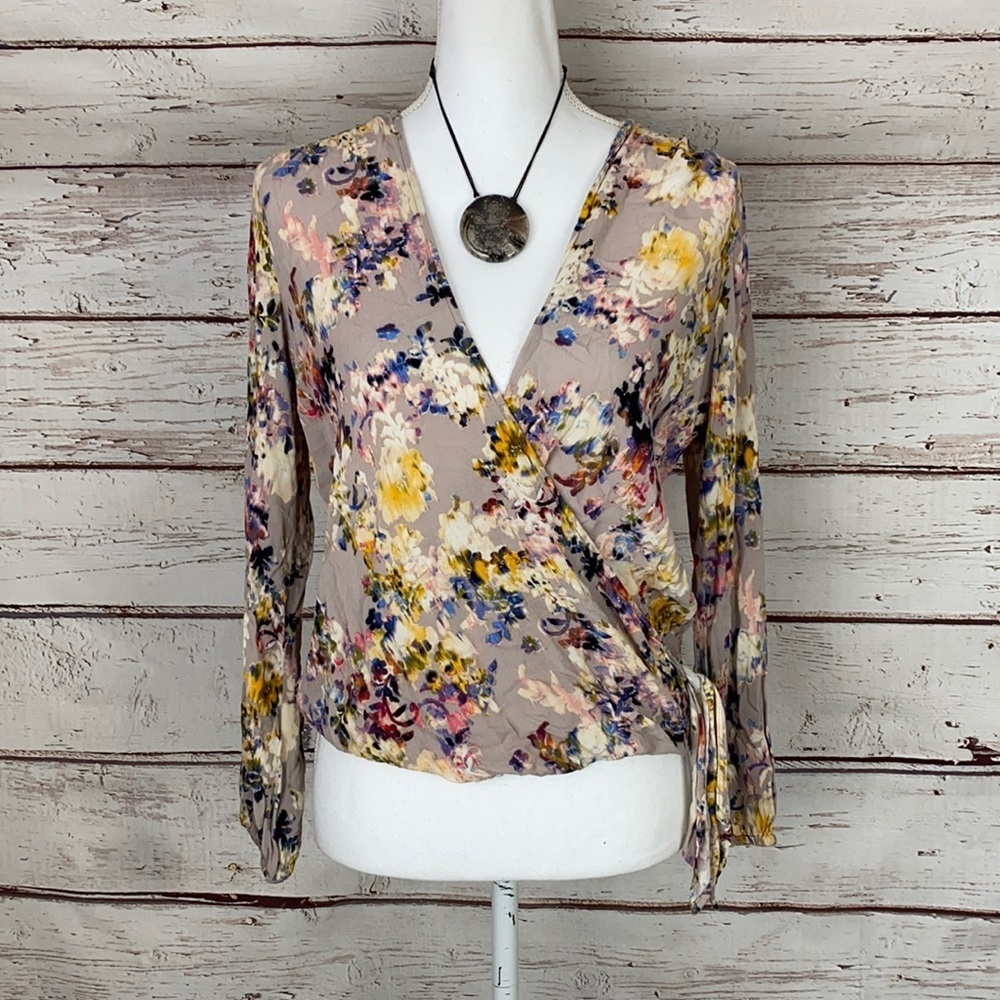 LoveStitch Mauve Floral Blouse Small